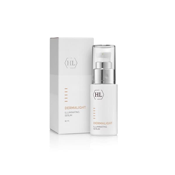 Mitrinošs Dermalight serums ar gaismas efektu, ideāli piemērots ādas atjaunošanai.