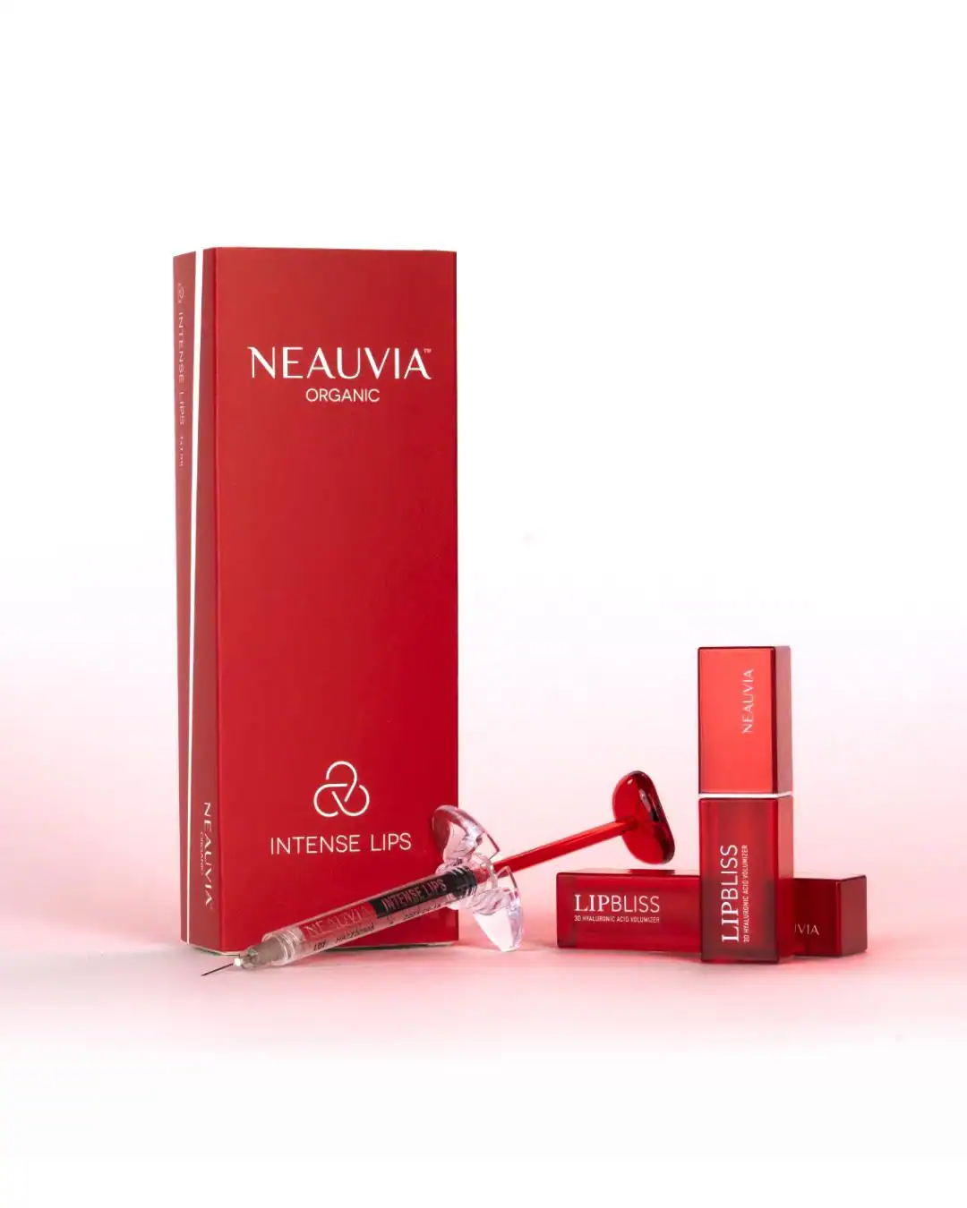 Neauvia Organics Intense Lips lūpukrāsa un serums, skaistumam.